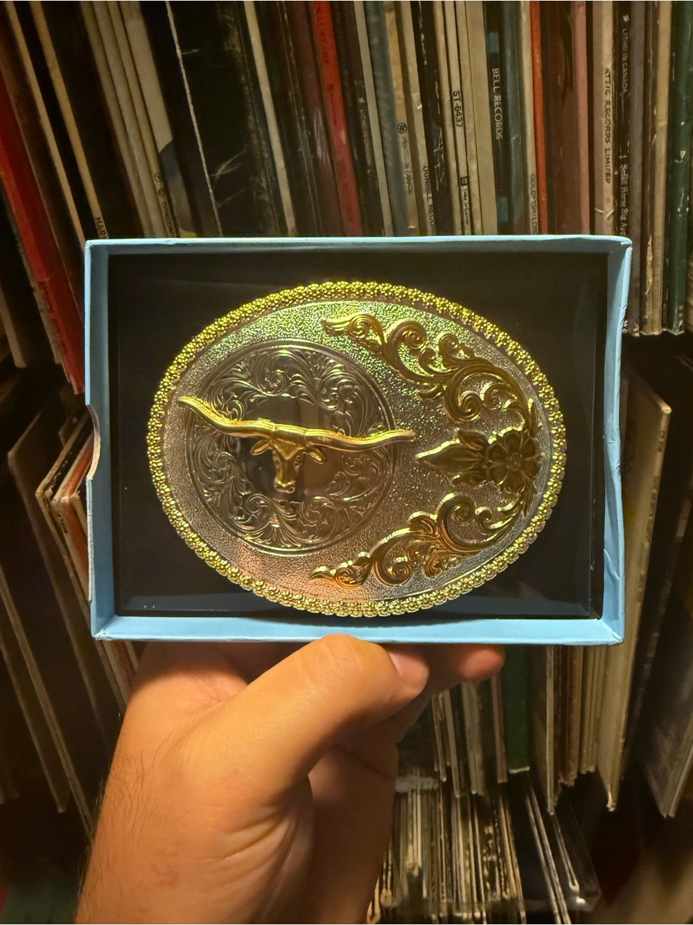 Gorgeous BNIB Gold-Tone Longhorn Belt Buckle